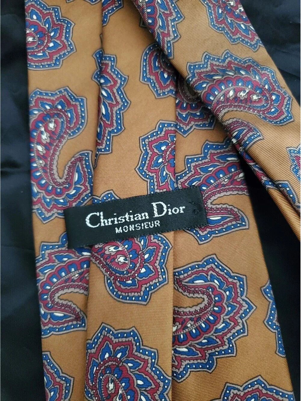 Dior Brown Paisley Tie